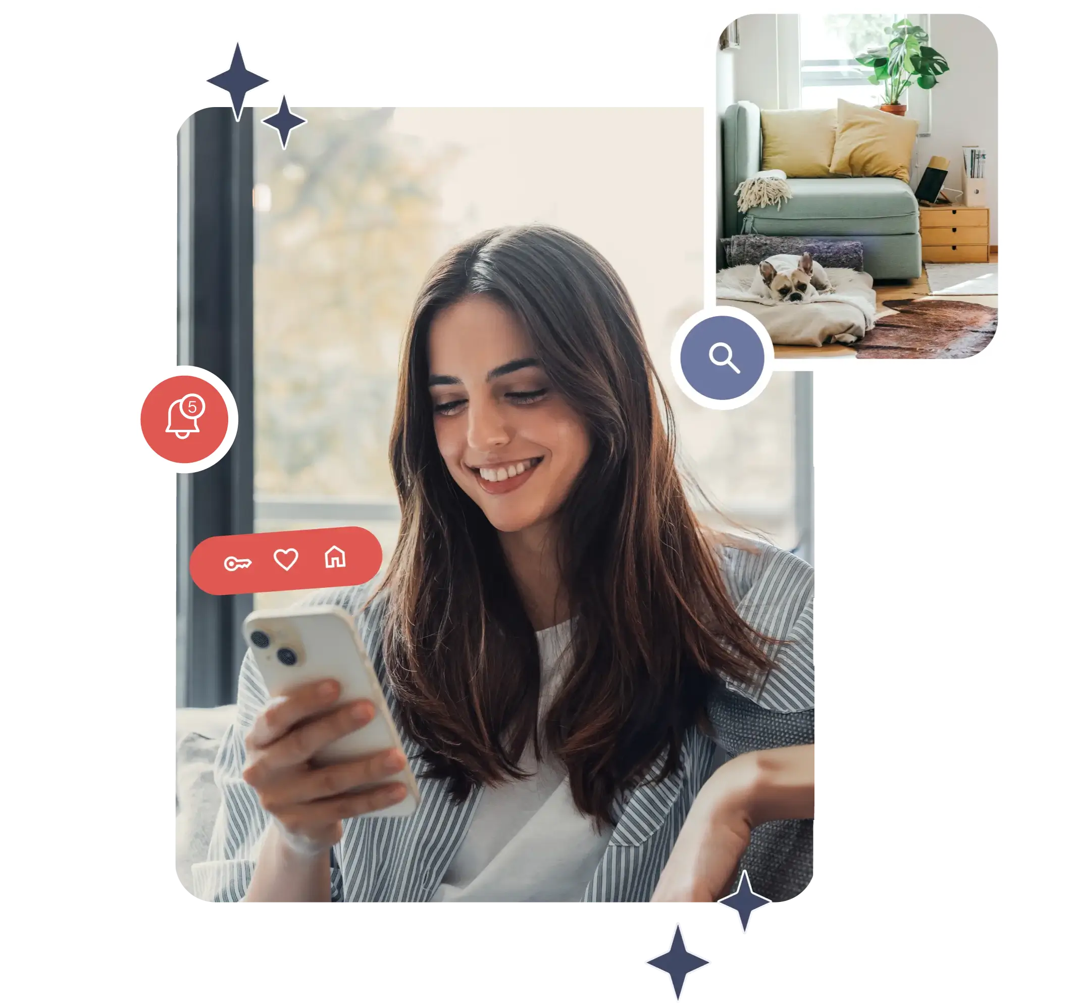 拿着手机的女士